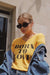 1980's style Retro Yellow FEATHER HEARTS on the blogger style Graphic Tee